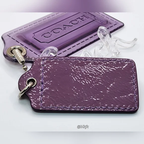 Coach Poppy Three Hangtag/Charm Set *Purple/Silver* EUC - Picture 10 of 13